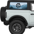 SEEK ADVENTURE LANDSCAPE COMPASS QUARTER WINDOW DECAL FITS 2021+ FORD BRONCO 2 DOOR HARD TOP