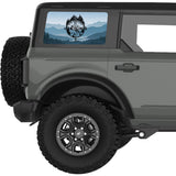 SEEK ADVENTURE LANDSCAPE COMPASS QUARTER WINDOW DECAL FITS 2021+ FORD BRONCO 4 DOOR HARD TOP