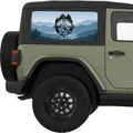 SEEK ADVENTURE LANDSCAPE COMPASS QUARTER WINDOW DECAL FITS 2011-2018 JEEP WRANGLER 2 DOOR HARD TOP JK