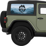 SEEK ADVENTURE LANDSCAPE COMPASS QUARTER WINDOW DECAL FITS 2011-2018 JEEP WRANGLER 2 DOOR HARD TOP JK