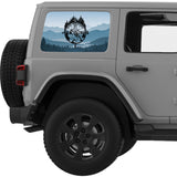 SEEK ADVENTURE LANDSCAPE COMPASS QUARTER WINDOW DECAL FITS 2011-2018 JEEP WRANGLER 4 DOOR HARD TOP JKU