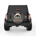 SERIOUSLY GRAMPY CAT BLACK CARBON FIBER TIRE COVER