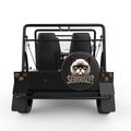 SERIOUSLY GRAMPY CAT BLACK CARBON FIBER TIRE COVER FOR MOKE