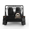 SERIOUSLY GRAMPY CAT BLACK TIRE COVER FOR MOKE