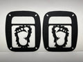 SASQUATCH FEET TAIL LIGHT COVER FOR JEEP WRANGLER TJ