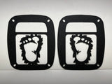 SASQUATCH FEET TAIL LIGHT COVER FOR JEEP WRANGLER TJ