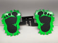 SASQUATCH FEET FOOT PEGS FOR JEEP WRANGLER AND JEEP GLADIATOR in Neon Green Color