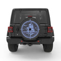 SHIP COMPASS BLACK CARBON FIBER TIRE COVER