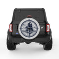SHIP COMPASS SILVER CARBON FIBER TIRE COVER