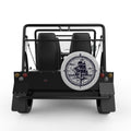 SHIP COMPASS SILVER CARBON FIBER TIRE COVER FOR MOKE