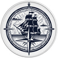 SHIP COMPASS WHITE TIRE COVER