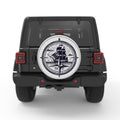 SHIP COMPASS BLACK TIRE COVER