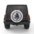 SHIP COMPASS SILVER CARBON FIBER TIRE COVER