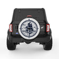 SHIP COMPASS PEARL  WHITE CARBON FIBER TIRE COVER