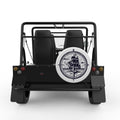 SHIP COMPASS WHITE CARBON FIBER TIRE COVER FOR MOKE