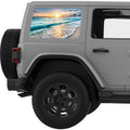 SHORE SUNSET QUARTER WINDOW DECAL FITS 2011-2018 JEEP WRANGLER 4 DOOR HARD TOP JKU