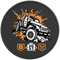 JEEP ADVENTURE PEARL  WHITE CARBON FIBER TIRE COVER