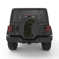 SITTING LEOPARD BLACK CARBON FIBER TIRE COVER