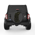 SITTING LEOPARD BLACK TIRE COVER