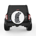 SITTING LEOPARD WHITE TIRE COVER