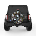 SKULLS AND ROSES BLACK TIRE COVER