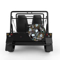 SKULLS AND ROSES BLACK TIRE COVER FOR MOKE