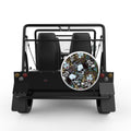 SKULLS AND ROSES WHITE TIRE COVER FOR MOKE