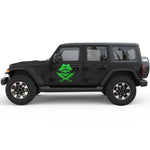 SKULL AND CROSSED SWORDS PIRATE JOLLY ROGER DECAL SIDE GRAPHIC DECAL FITS 2018+ JEEP WRANGLER 4 DOOR JLU
