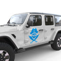 SKULL AND CROSSED SWORDS PIRATE JOLLY ROGER DECAL BODY GRAPHIC DECAL FITS 2018+ JEEP WRANGLER 4 DOOR JLU