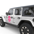 SKULL AND CROSSED SWORDS PIRATE JOLLY ROGER DECAL DOOR DECAL FITS 2018+ JEEP WRANGLER 4 DOOR JLU