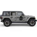 SKULL AND CROSSED SWORDS PIRATE JOLLY ROGER DECAL SIDE GRAPHIC DECAL FITS 2005-2017 JEEP WRANGLER 4 DOOR JKU