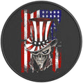 SKULL INDEPENDENCE DAY HAT BLACK CARBON FIBER TIRE COVER