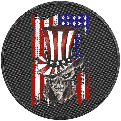 INDEPENDENCE DAY HAT PEARL  WHITE CARBON FIBER TIRE COVER