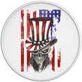 SKULL INDEPENDENCE DAY HAT WHITE TIRE COVER