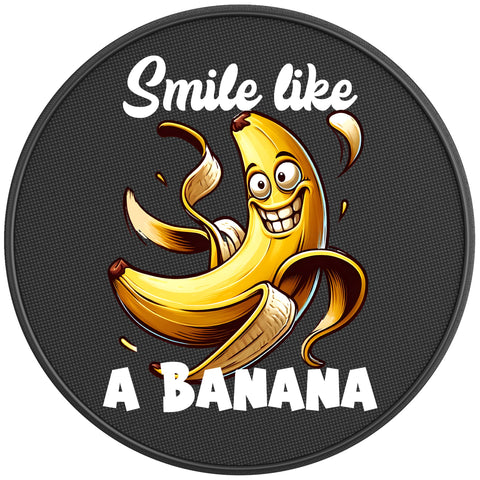 SMILE LIKE A BANANA PEARL  WHITE CARBON FIBER TIRE COVER