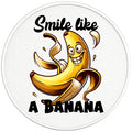 SMILE LIKE A BANANA BLACK TIRE COVER