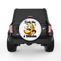SMILE LIKE A BANANA WHITE TIRE COVER