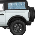 SNOWFALL QUARTER WINDOW DECAL FITS 2021+ FORD BRONCO 2 DOOR HARD TOP