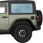 SNOWFALL QUARTER WINDOW DECAL FITS 2018+ JEEP WRANGLER 2 DOOR HARD TOP JL