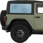 SNOWFALL QUARTER WINDOW DECAL FITS 2011-2018 JEEP WRANGLER 2 DOOR HARD TOP JK