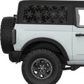 SNOWFLAKES QUARTER WINDOW DECAL FITS 2021+ FORD BRONCO 2 DOOR HARD TOP