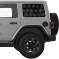 SNOWFLAKES QUARTER WINDOW DECAL FITS 2018+ JEEP WRANGLER 4 DOOR HARD TOP JLU