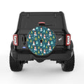 SNOWMEN AND TREES BUNDLE BLACK CARBON FIBER TIRE COVER