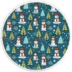 SNOWMEN AND TREES BUNDLE PEARL  WHITE CARBON FIBER TIRE COVER
