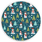 SNOWMEN AND TREES BUNDLE PEARL  WHITE CARBON FIBER TIRE COVER
