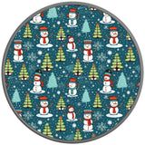 SNOWMEN AND TREES BUNDLE SILVER CARBON FIBER TIRE COVER
