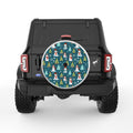 SNOWMEN AND TREES BUNDLE PEARL  WHITE CARBON FIBER TIRE COVER