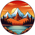 SNOW CAPPED MOUNTAINS LANDSCAPE