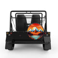 SNOW CAPPED MOUNTAINS LANDSCAPE BLACK CARBON FIBER TIRE COVER FOR MOKE