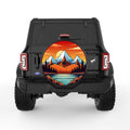 SNOW CAPPED MOUNTAINS LANDSCAPE BLACK TIRE COVER